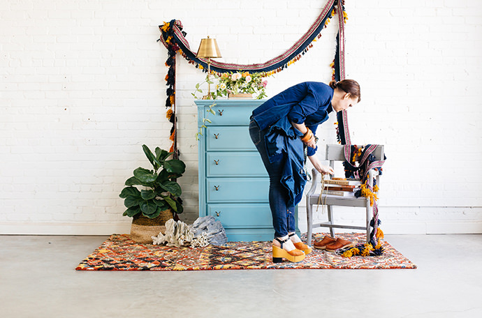 Vintage dresser painted with Waverly Chalk Paint 