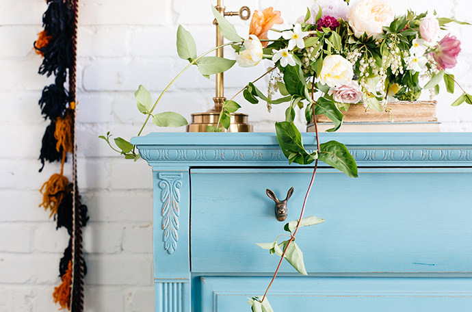 Vintage dresser painted with Waverly Chalk Paint 