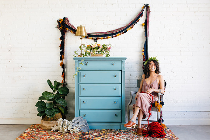 Vintage dresser painted with Waverly Chalk Paint 