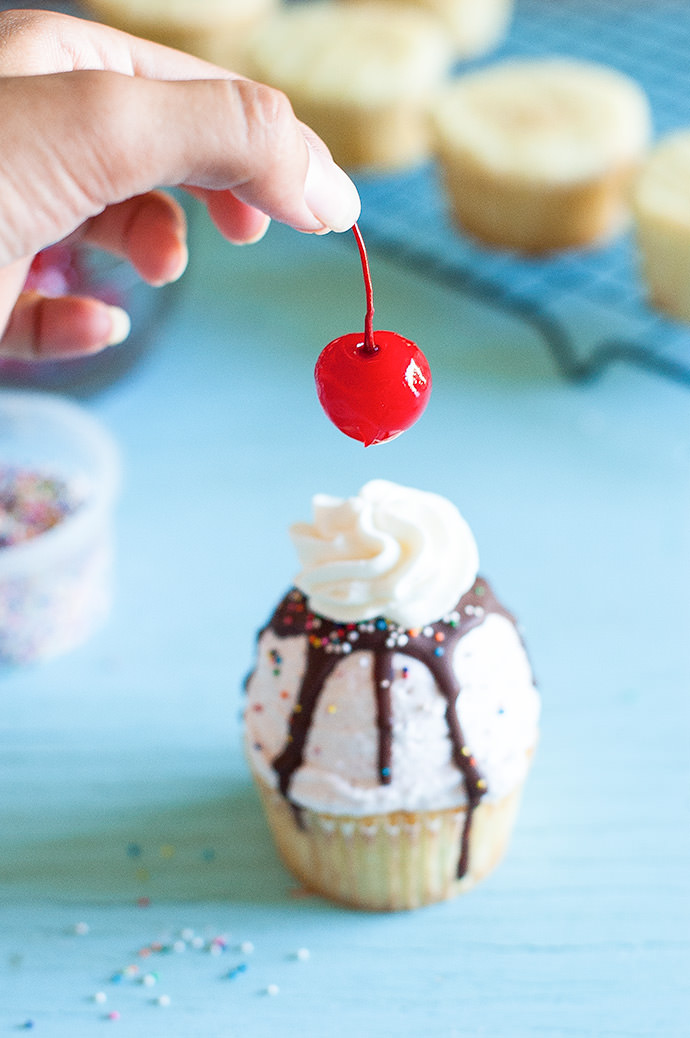 DIY Ice Cream Sundae Cupcakes