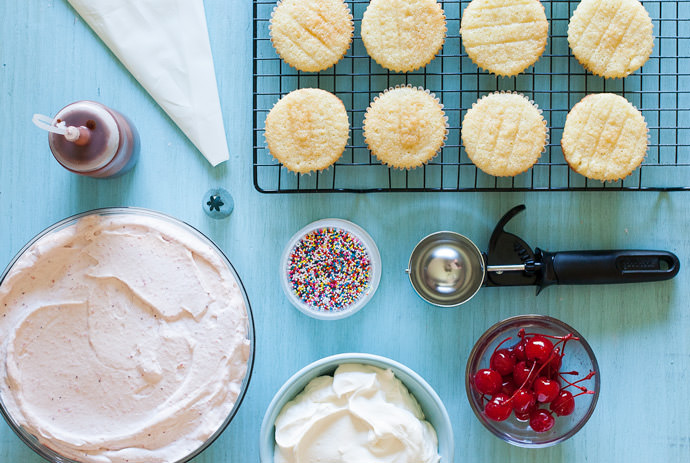 DIY Ice Cream Sundae Cupcakes