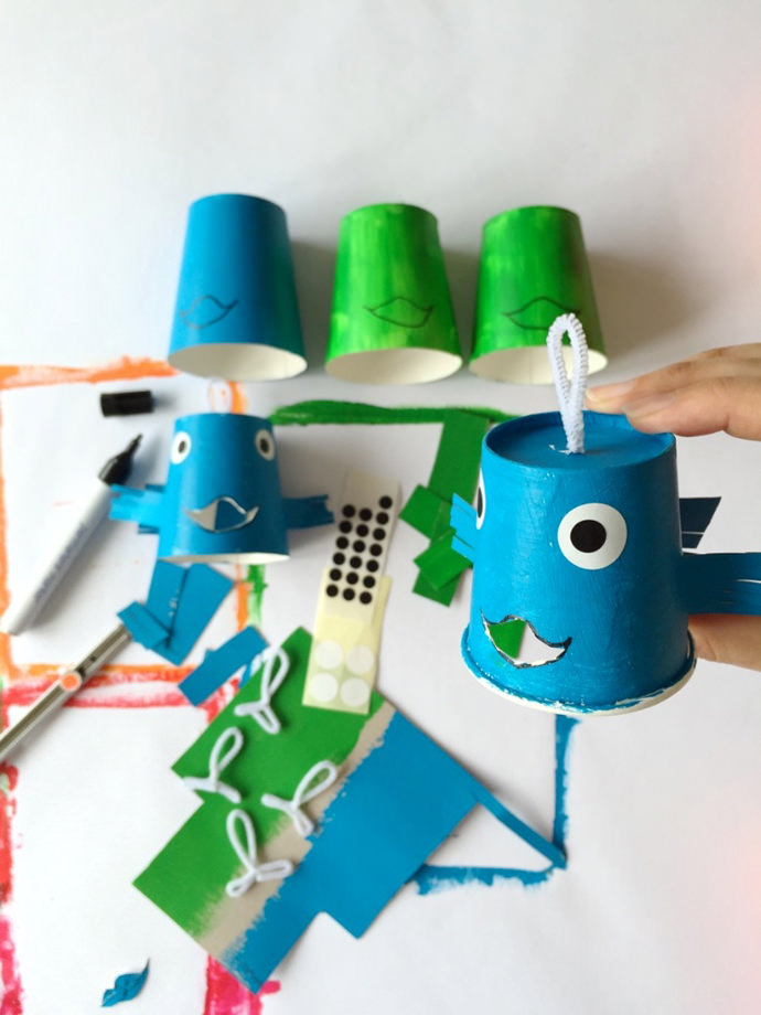 DIY Paper Cup Fishing Game Craft for Kids