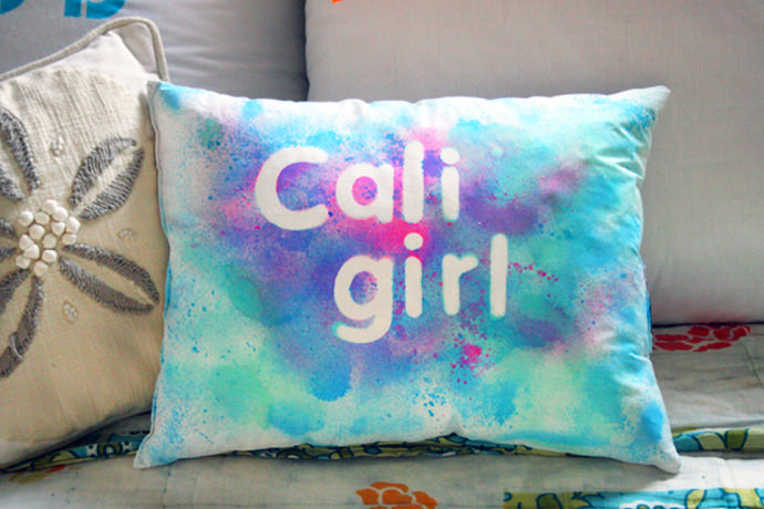 DIY Grafitti Relief Pillows