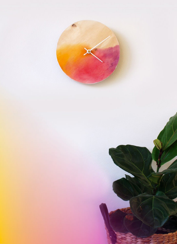 DIY Watercolor Clock