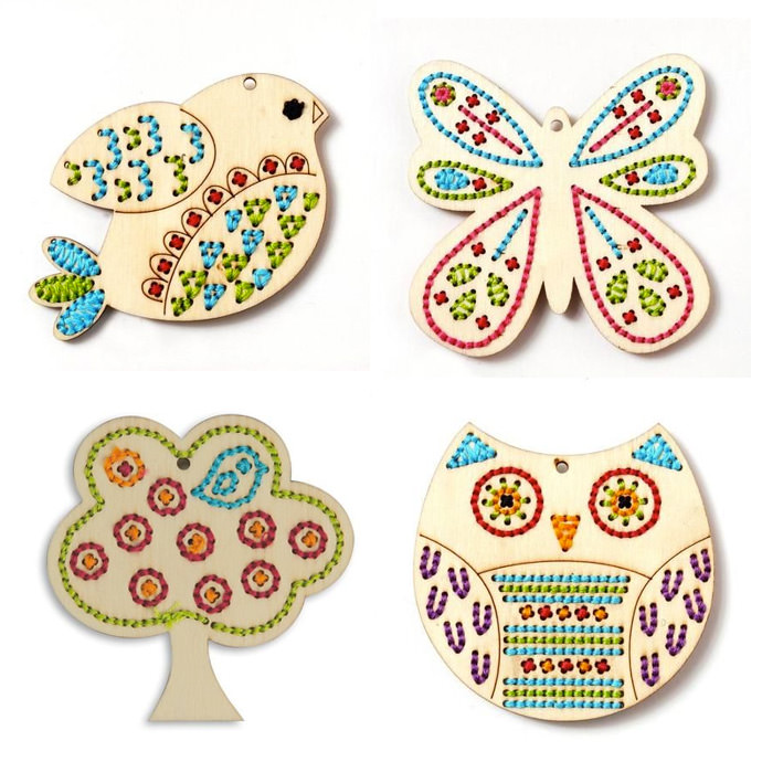 Handmade Charlotte Bucilla Wooden Stitchables