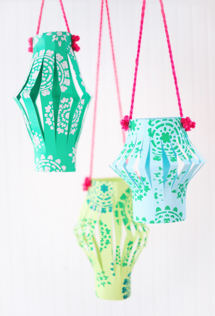 Handmade Charlotte Stencil Paper Lanterns