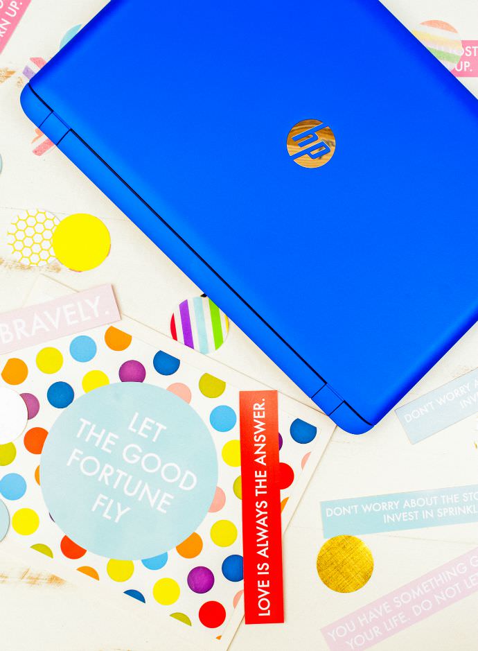 DIY Birthday Confetti Envelope and HP Pavilion Notebook
