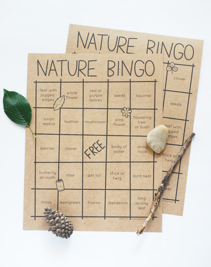 Print & Play Nature Bingo for Cute & Fun Time Outdoors