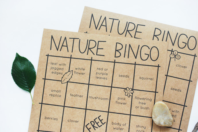 Print & Play Nature Bingo for Cute & Fun Time Outdoors