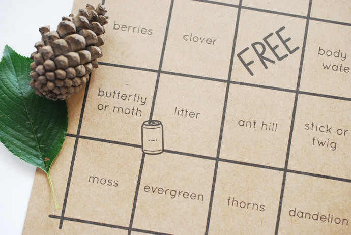 Print & Play Nature Bingo for Cute & Fun Time Outdoors