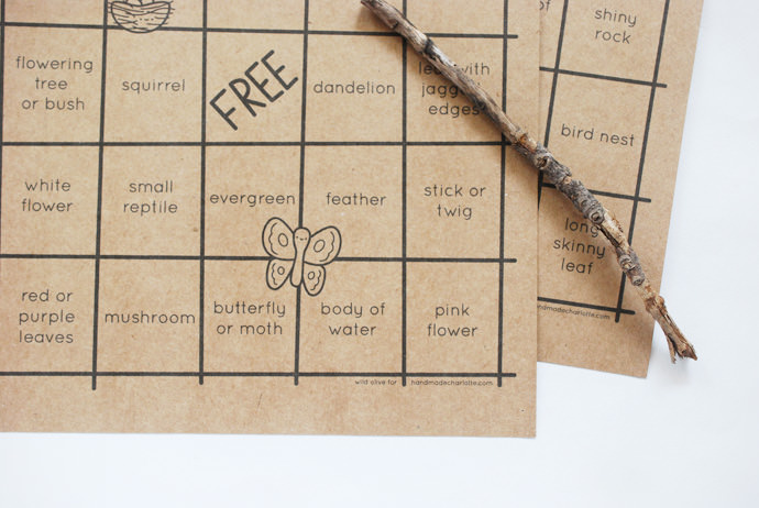 Print & Play Nature Bingo for Cute & Fun Time Outdoors