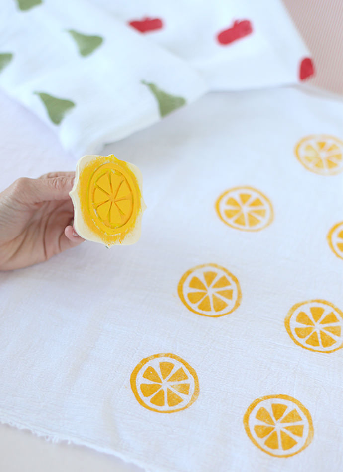 DIY Citrus Swaddle Blankets