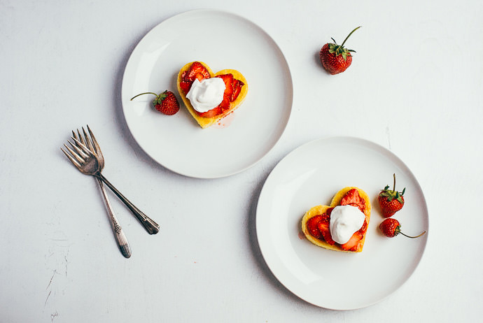 Heart-Shaped Strawberry Shortcakes