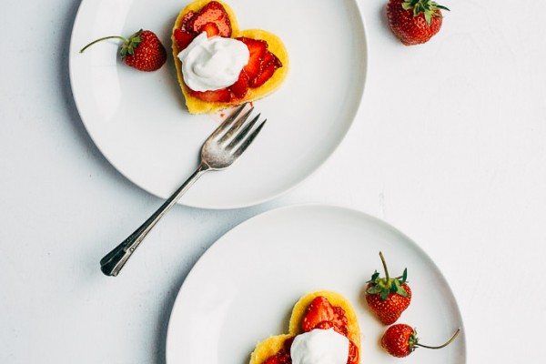 Heart-Shaped Strawberry Shortcakes
