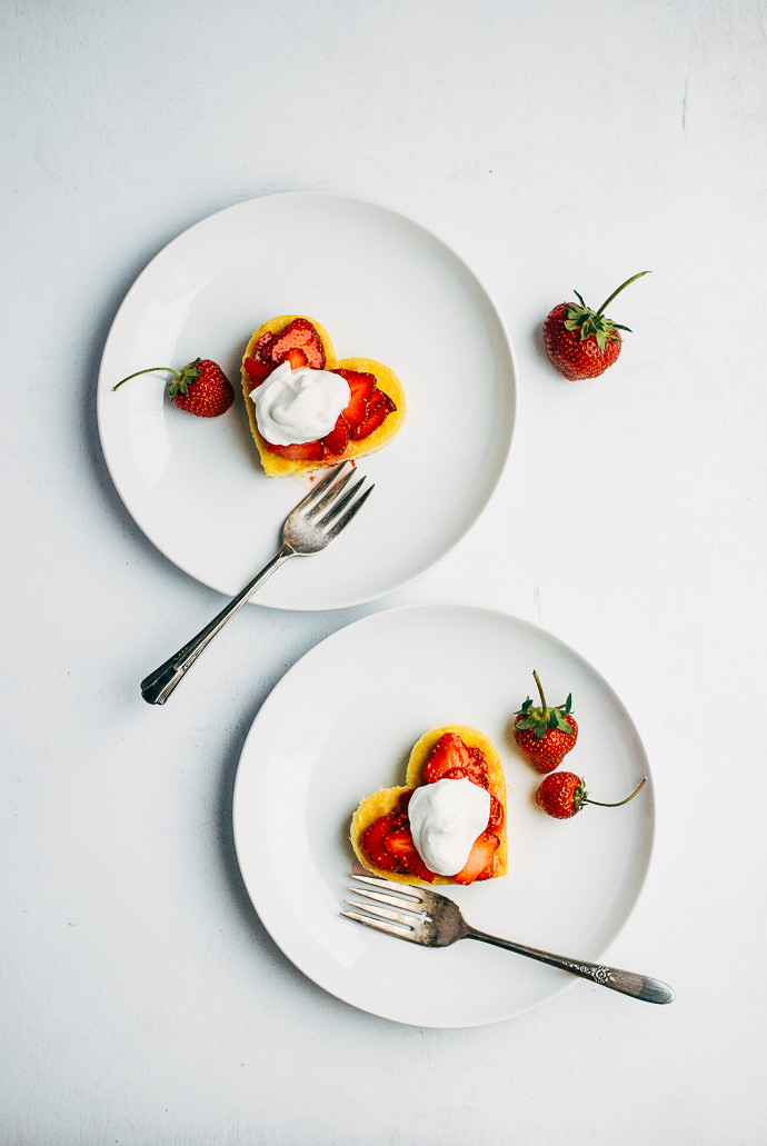 Heart-Shaped Strawberry Shortcakes