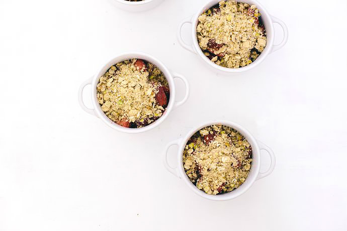 Mini Berry Pistachio Crumbles Recipe