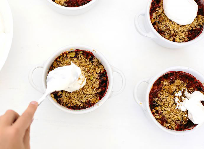 Mini Berry Pistachio Crumbles Recipe