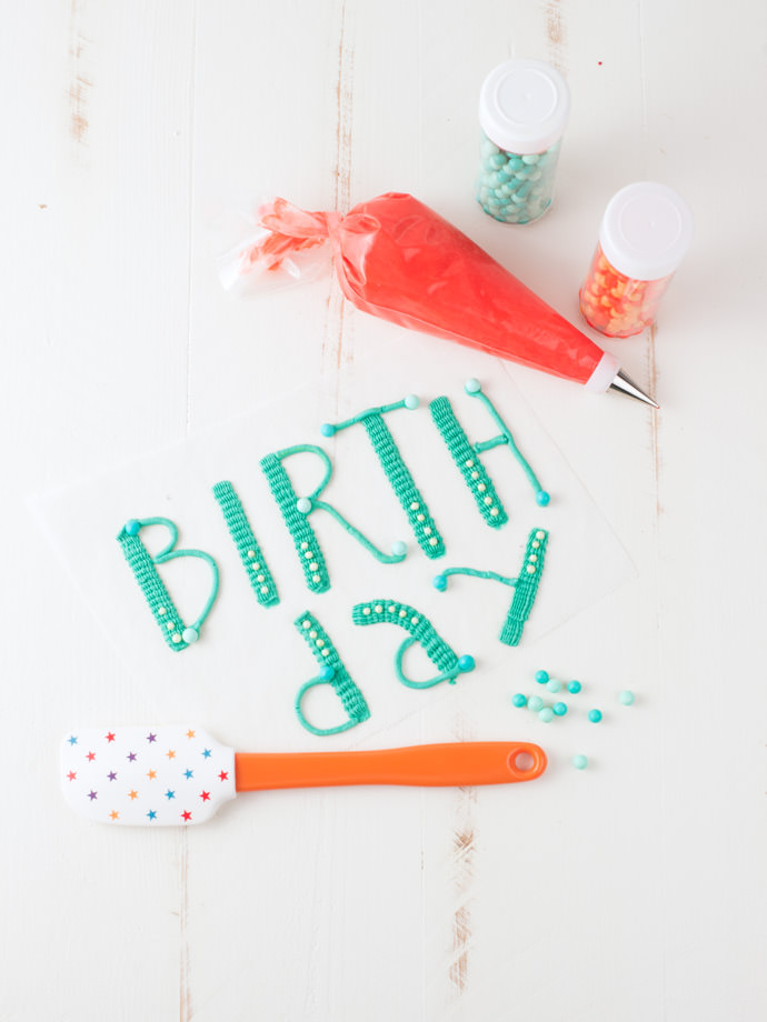 Birthday Frosting Hand Lettering 