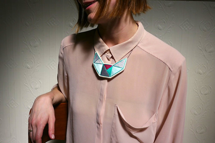 Embroidered Necklace via Commonthread