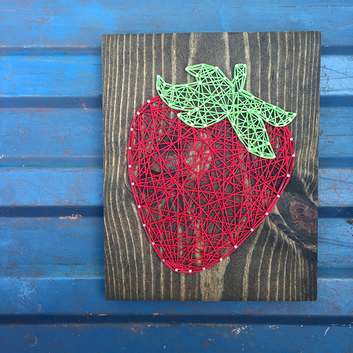 Strawberry String Art via Commonthread