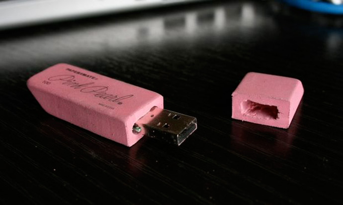 DIY Eraser USB Flash Drive via Instructables