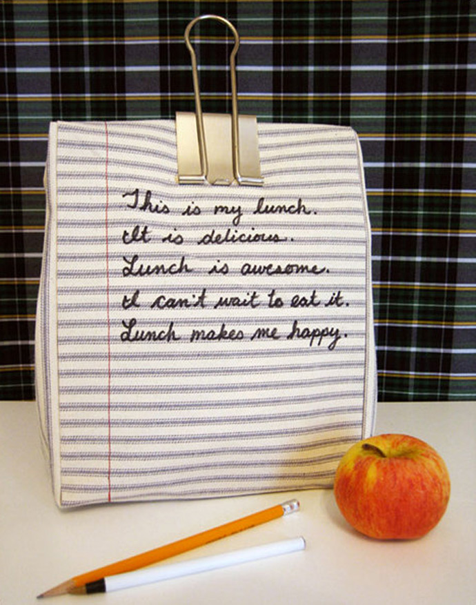 Notebook Lunch Bag via Design*Sponge