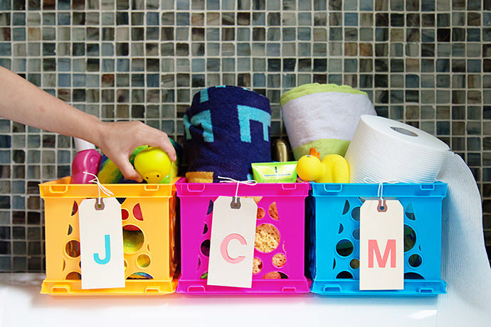 Crush Household Chaos with Color-Coded Crates