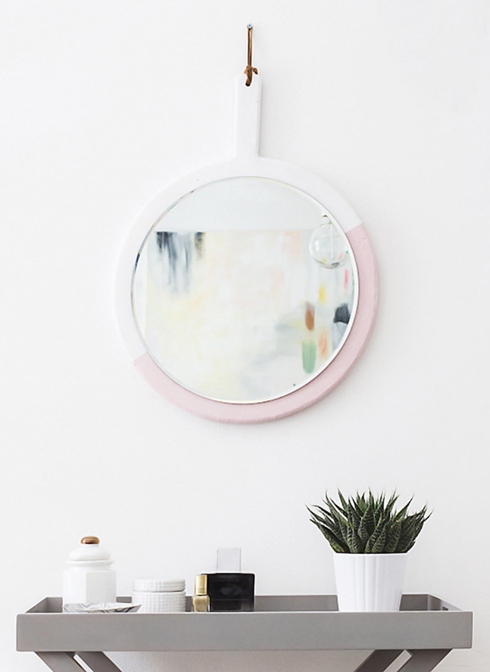 Hanging Mirror via Sugar & Cloth