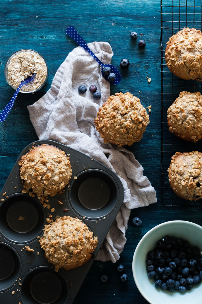 Ginormous Bakery-style Blueberry Cheesecake Muffins