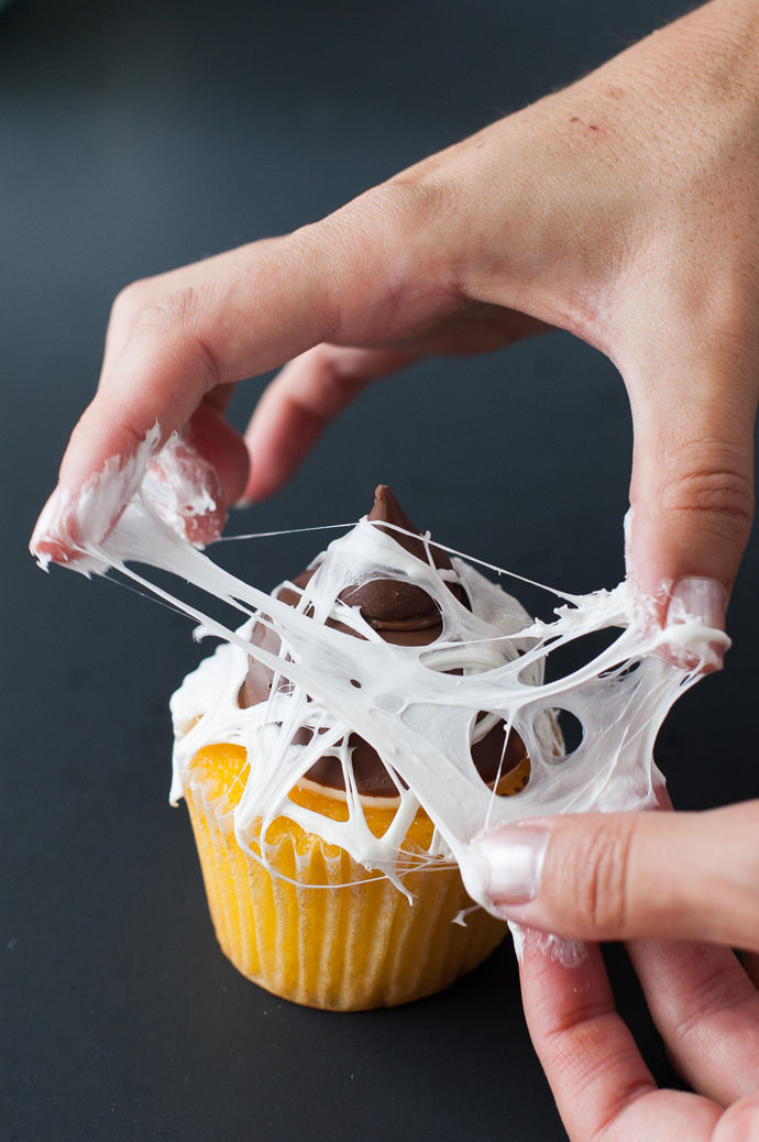 Spooky Marshmallow Web Cupcake Topper