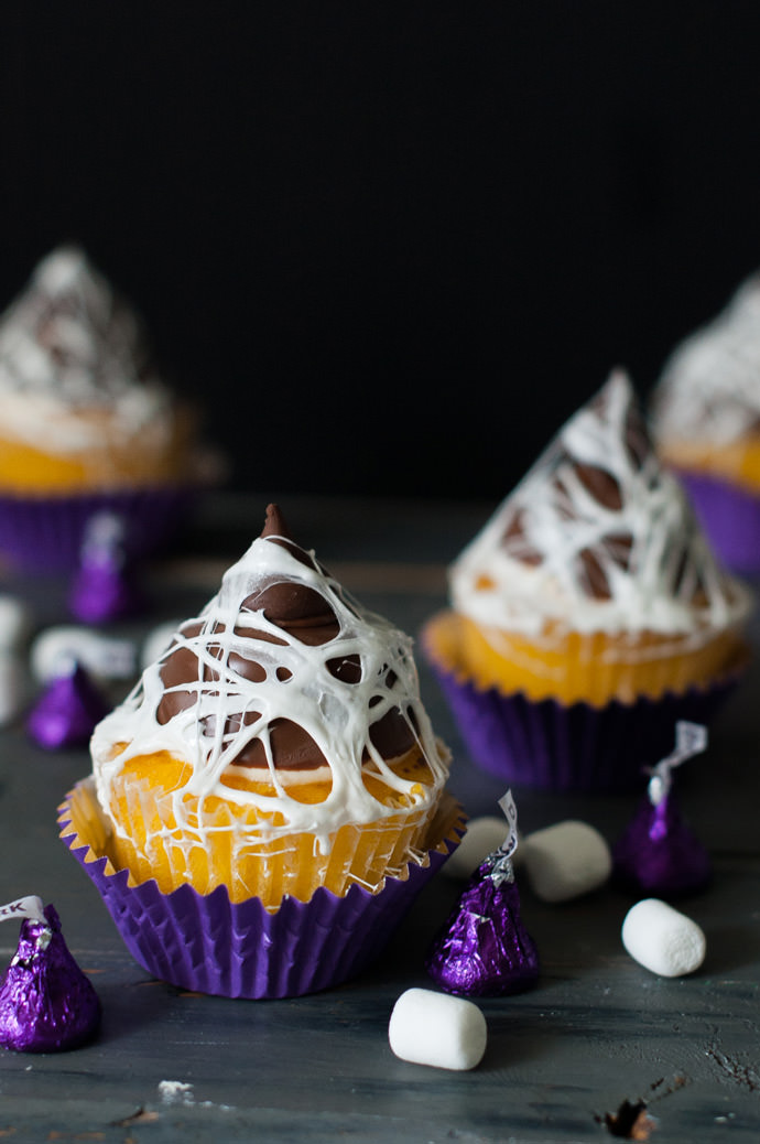 Spooky Marshmallow Web Cupcake Topper