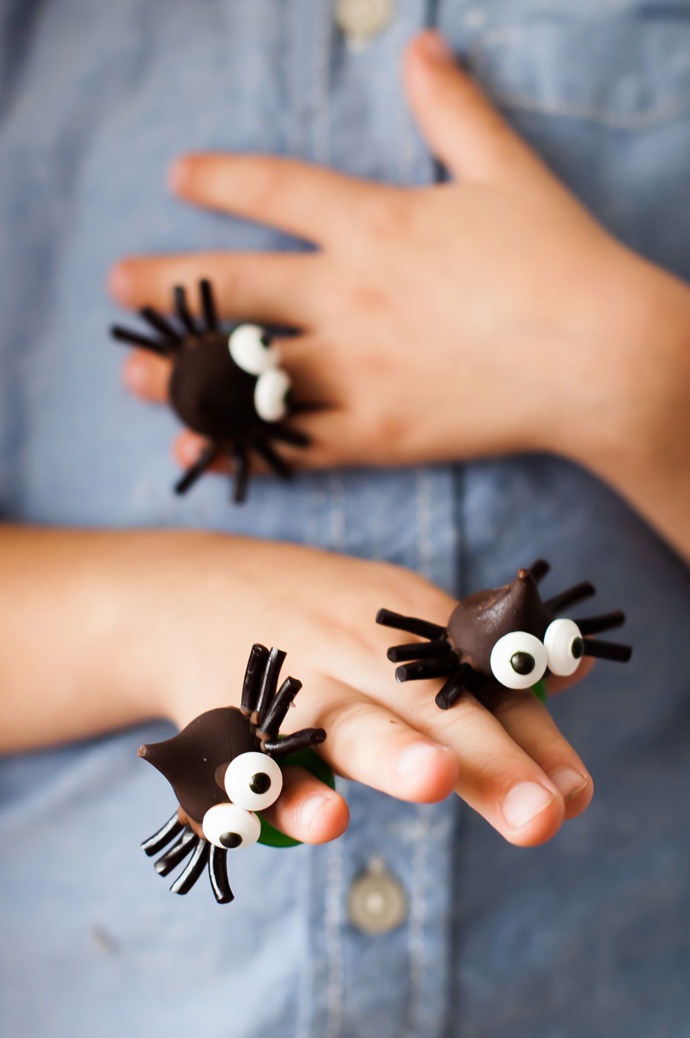 Mr. Spooky Spider Chocolate Ring Pops