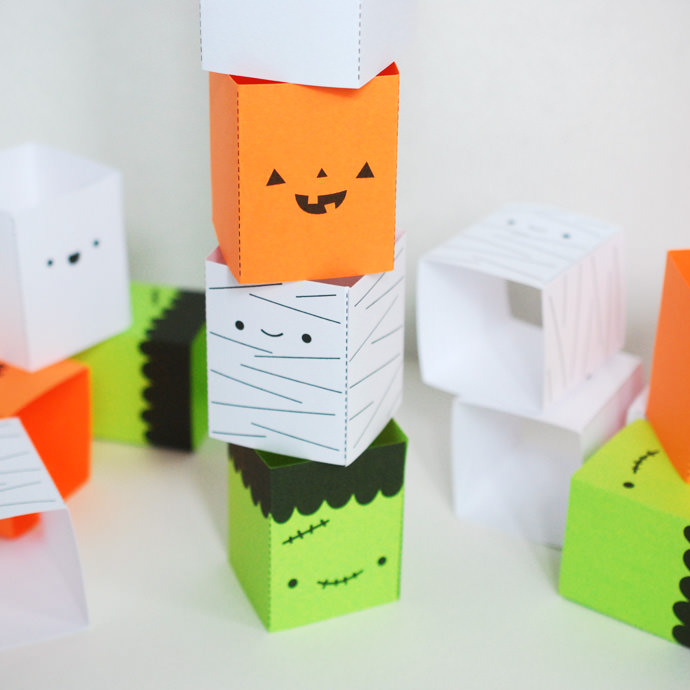 Printable Halloween Friends Stacking Game