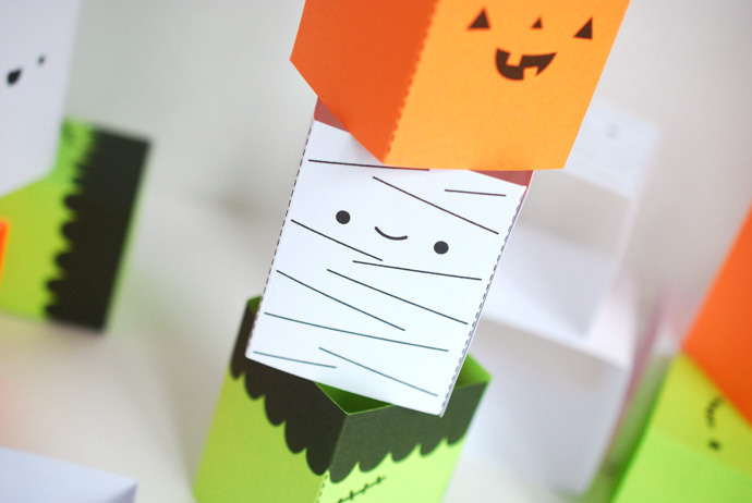 Printable Halloween Friends Stacking Game