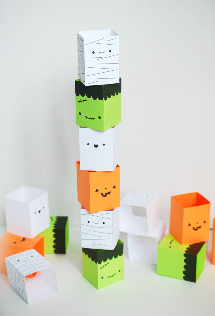 Printable Halloween Friends Stacking Game