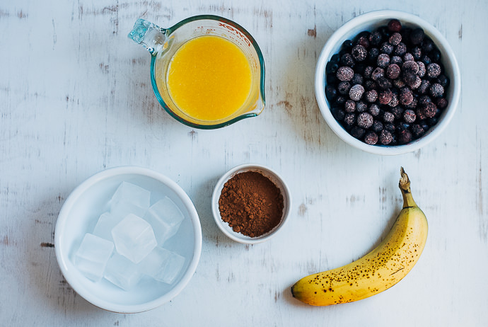 Blueberry Chocolate Smoothies