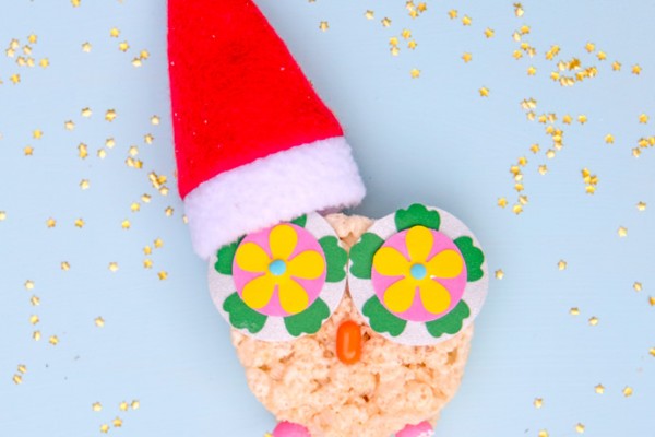 DiY Holiday Hootie Owls (super fun rice krispies treat recipe!)