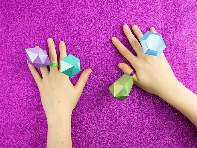 3D Gemstone Rings