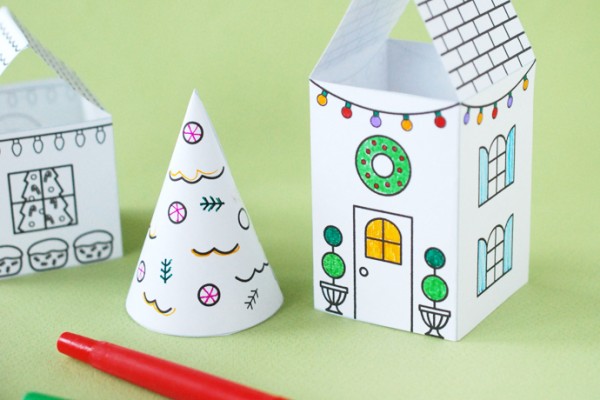 Coloring Christmas Village