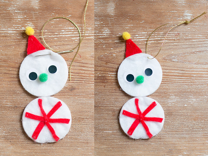 Cotton Pad Snowmen