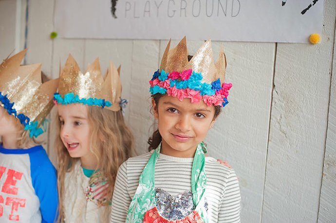 DIY Paper Bag Crowns for Kids