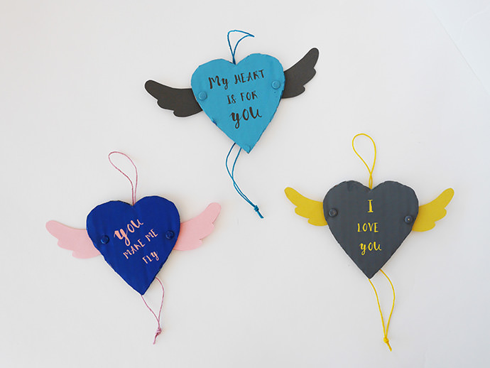 DIY Articulated Wings Valentine's Day Card