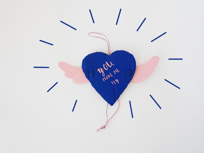 DIY Articulated Wings Valentine's Day Card