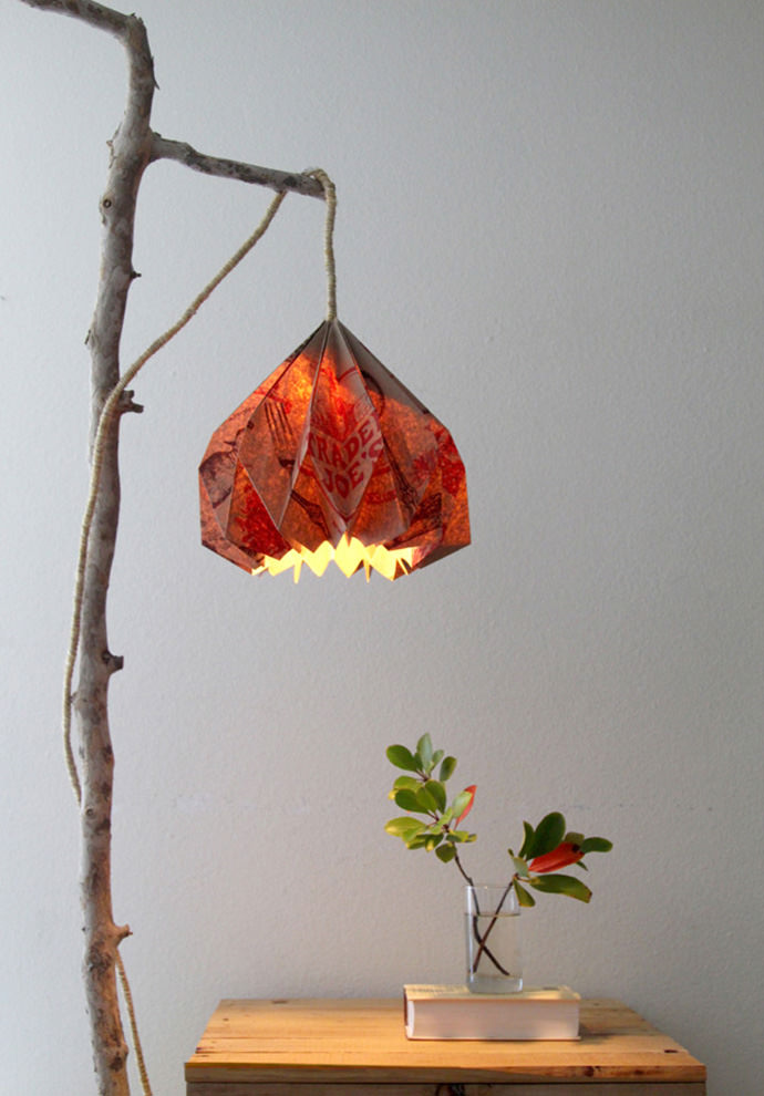 DIY Paper Bag Pendant Lamp