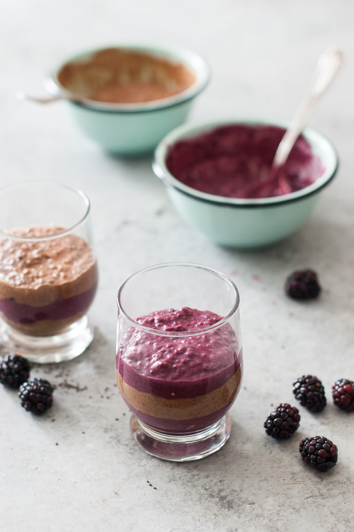 Chocolate Berry Chia Pudding Parfaits