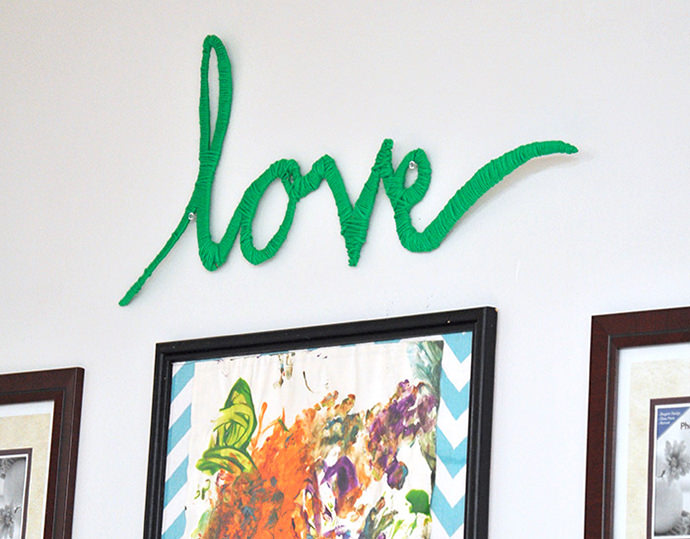 Love Wall Art, tutorial via DIY Candy