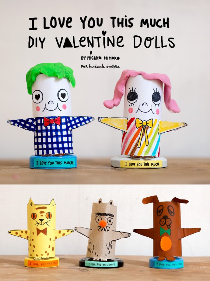 DIY I Love You This Much Paper Roll Valentines