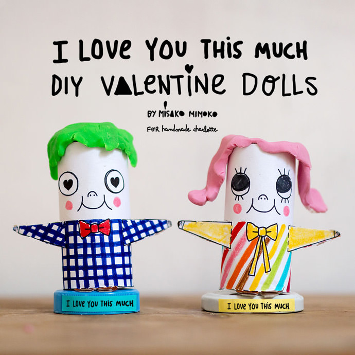 DIY I Love You This Much Paper Roll Valentines