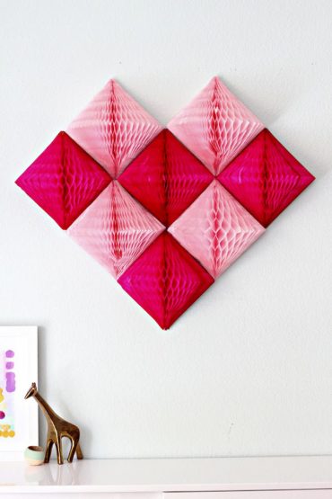 DIY Honeycomb Heart