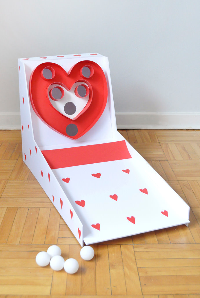 Valentine’s Day Carnival: DIY Skeeball